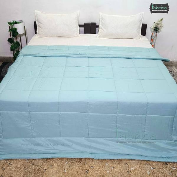 Homely Pure Cotton King Size Solid Quilted Comforters