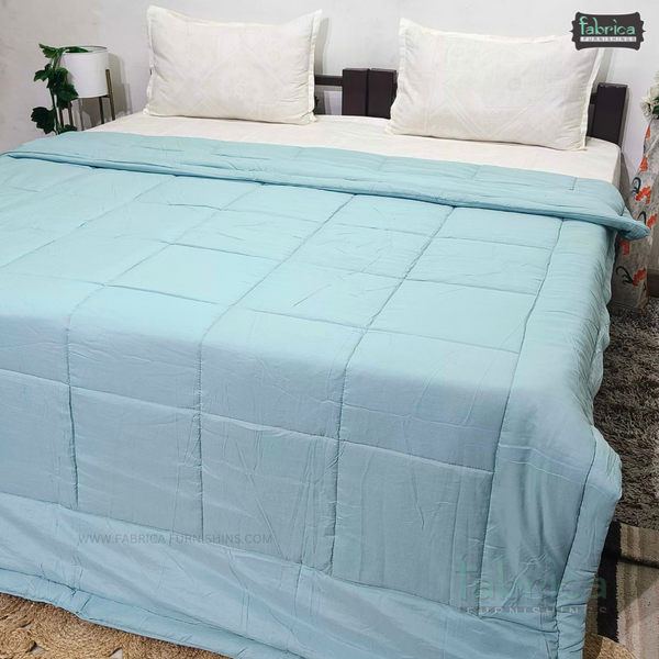 Homely Pure Cotton King Size Solid Quilted Comforters