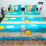 kidzee cartoon Print Cotton Double Bedsheet