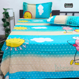 kidzee cartoon Print Cotton Double Bedsheet