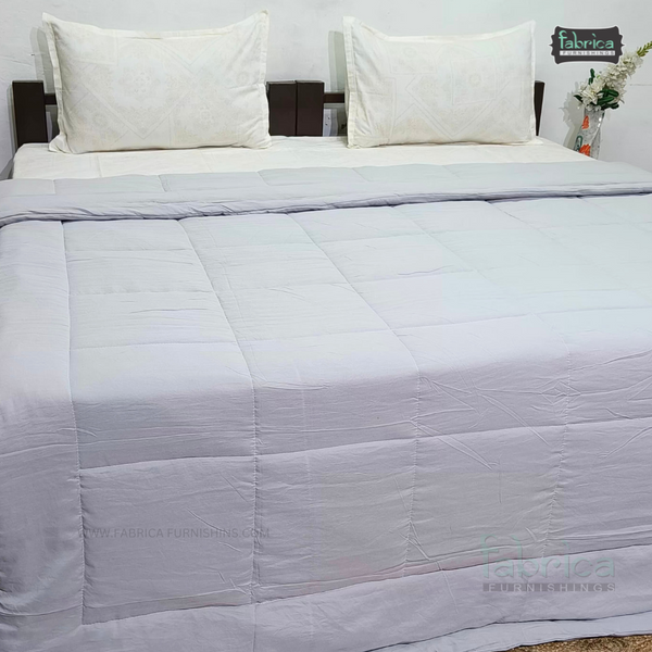 Homely Pure Cotton King Size Solid Quilted Comforters