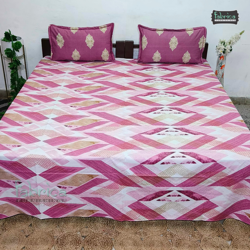 Omega Double Bed pure cotton printed Bed Sheets