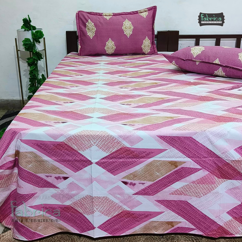 Omega Double Bed pure cotton printed Bed Sheets