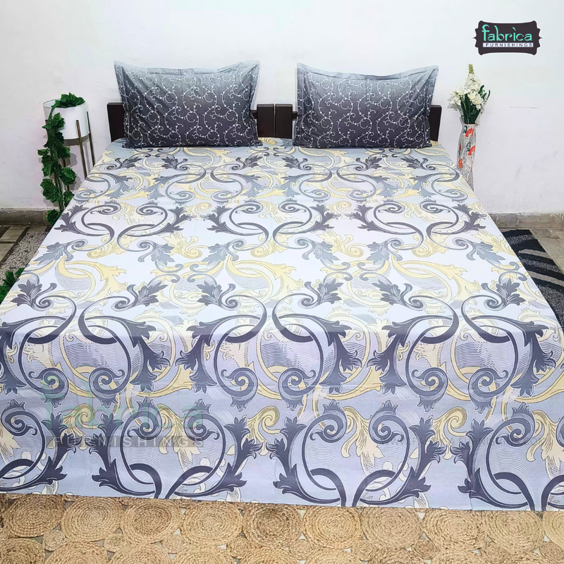 La Cozy Decor Designer Print Cotton King Size Bed Sheets