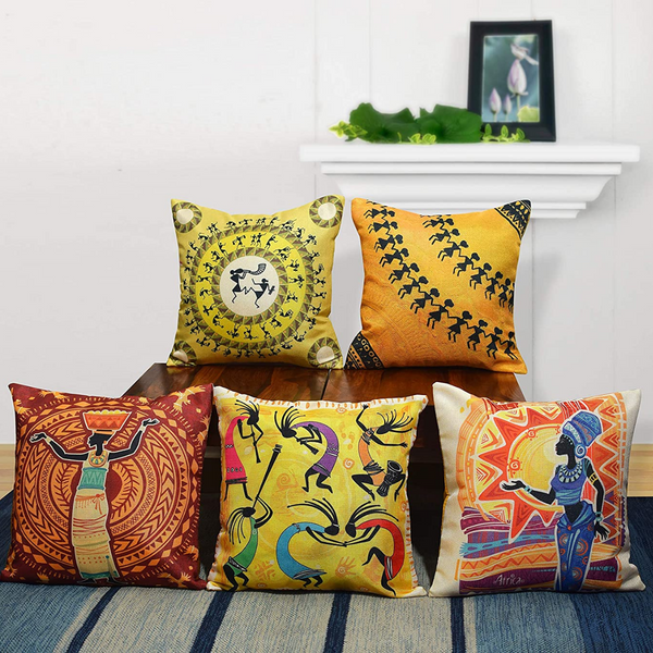 Anita's Royal Digital  Cushion Covers (SET OF 5).