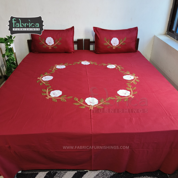 Decor Classic Embroidery Cotton Designer King Size Bed Sheets