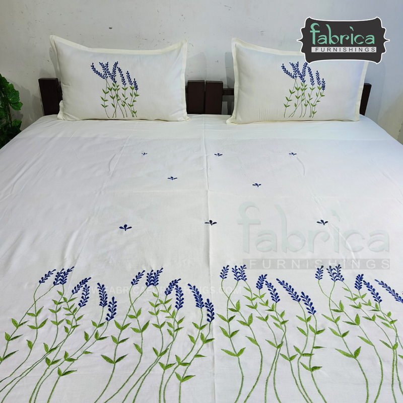 Fabby Royal Designer Embroider king Size Bed Sheets