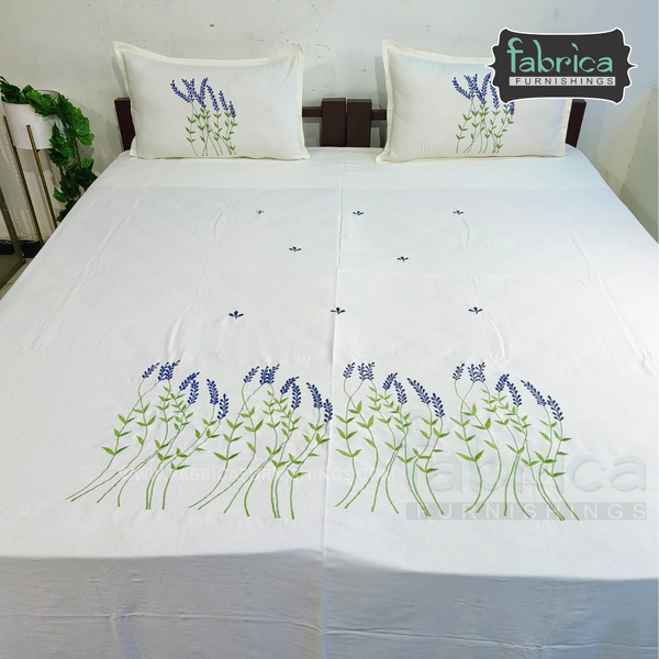 Fabby Royal Designer Embroider king Size Bed Sheets