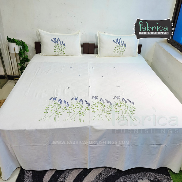 Fabby Royal Designer Embroider king Size Bed Sheets