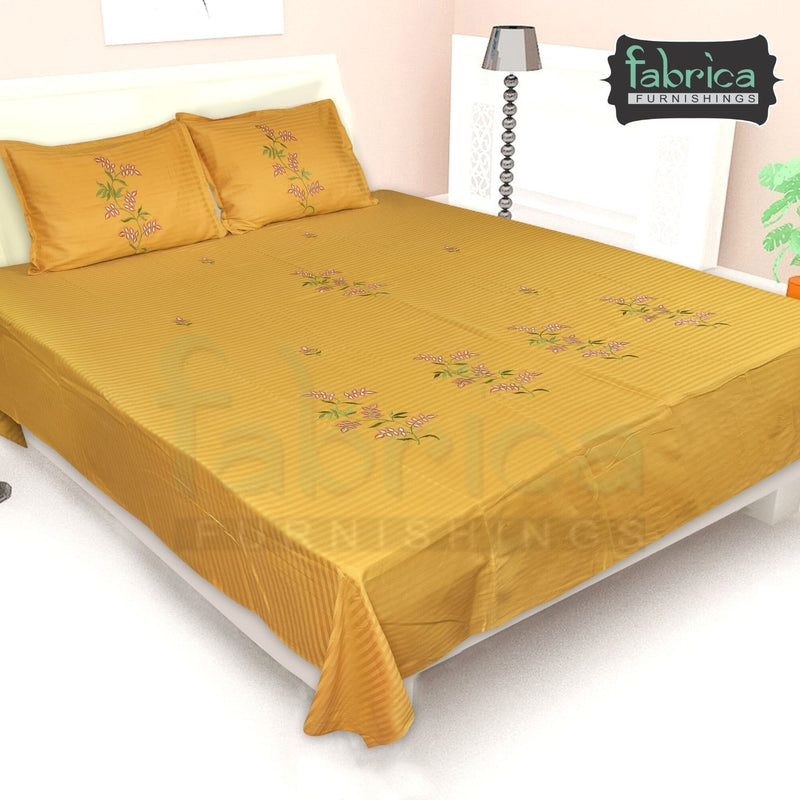 Decor Designer Embroidered Cotton king Size Bed Sheets