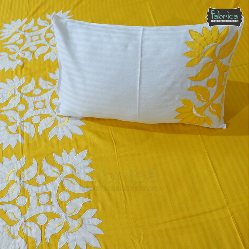 Fabby Decor Designer Embroider King Size Bed Sheets