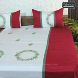 Decor Designer Mix & Match Embroidery cotton King Size Bedsheet